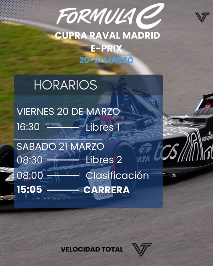 Horarios del Madrid E-Prix de Fórmula E
